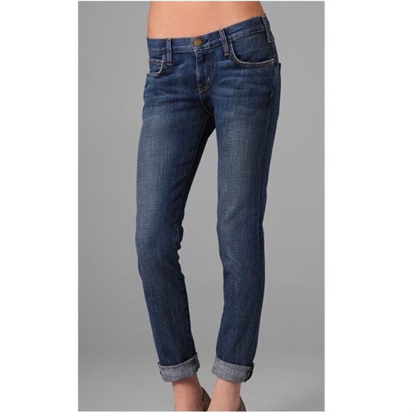 Current/Elliott The Roller Bonfire Raw Hem Slouchy Ankle Jeans Sz 24 - Picture 1 of 9